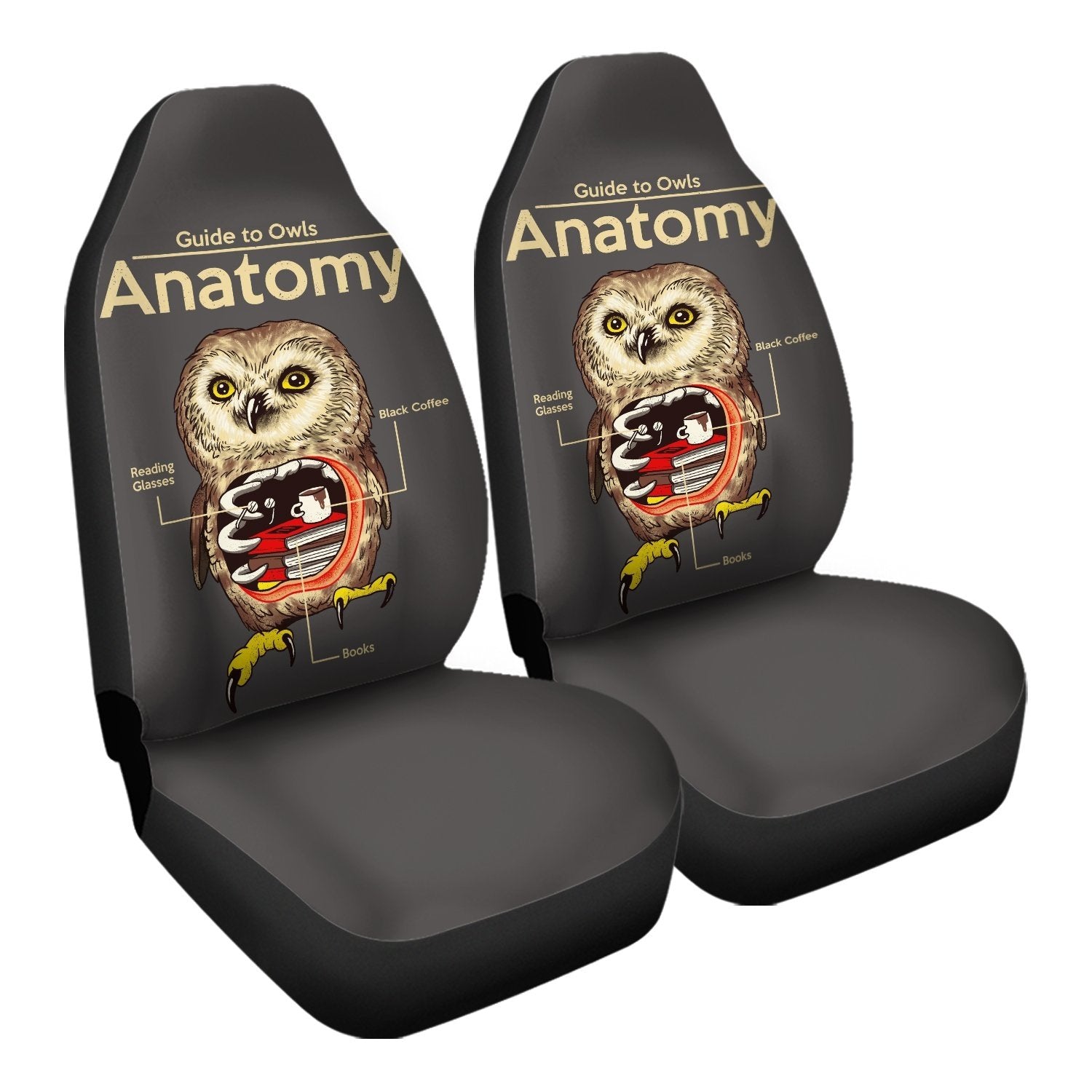 Anatomy Of Owls Car Seat Covers - One size - Car Seat Cover 